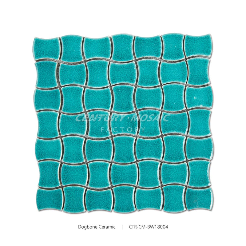 Dogbone Green Ceramic Mosaic Matte Wholesale