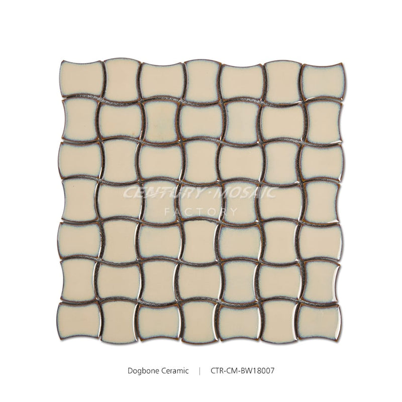 Dogbone Yellow Ceramic Mosaic Matte Wholesale