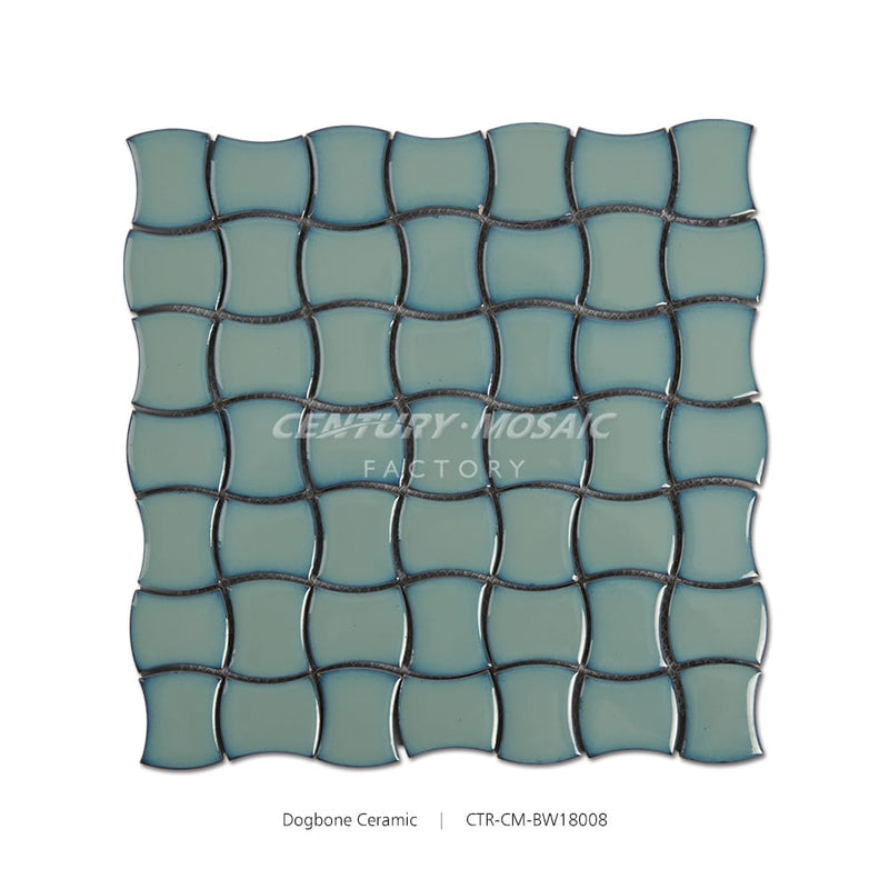 Dogbone Green Ceramic Mosaic Matte Wholesale