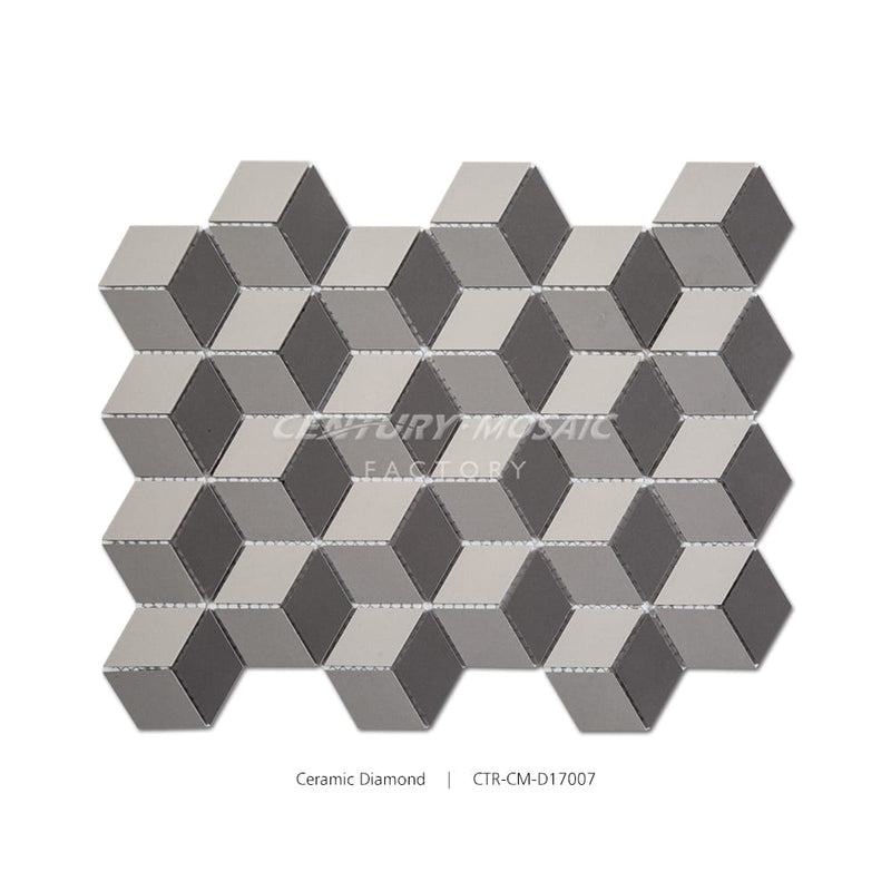 Gray Ceramic Diamond Mosaic Matte Wholesale