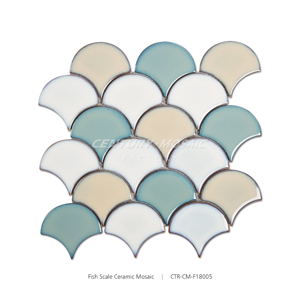 Fish Scale Mix Color Ceramic Mosaic Matte Wholesale