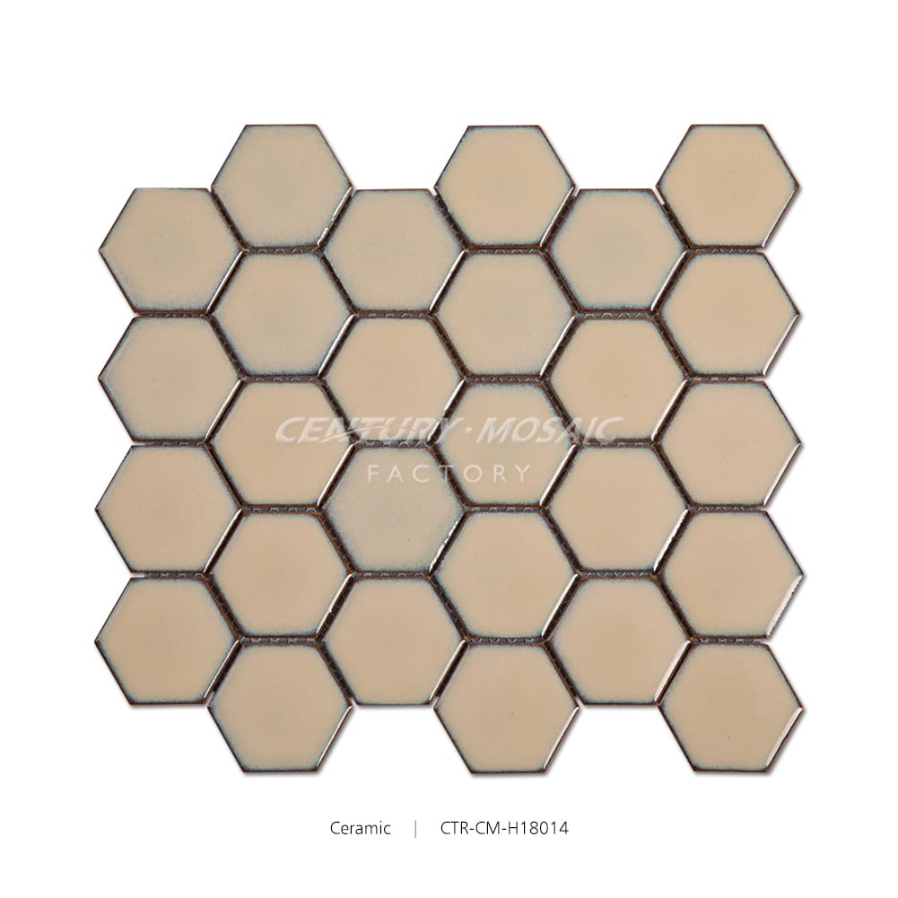 Ceramic Hexagon Mosaic Beige Matte Wholesale