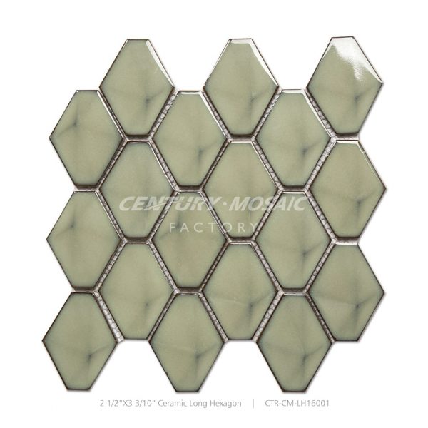 Ceramic Green Diamond Polished Mosaic Tile Wholesale