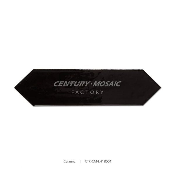 Ceramic Black Long Hexagon Polished Tile Wholesale