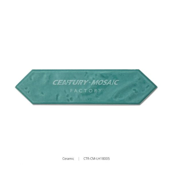 Ceramic Light Green Long Hexagon Polished Tile Wholesale