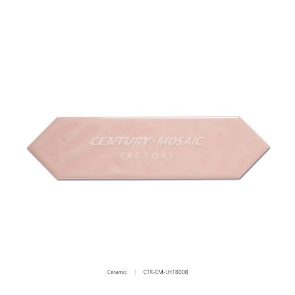 Ceramic Pink Long Hexagon Polished Tile Wholesale