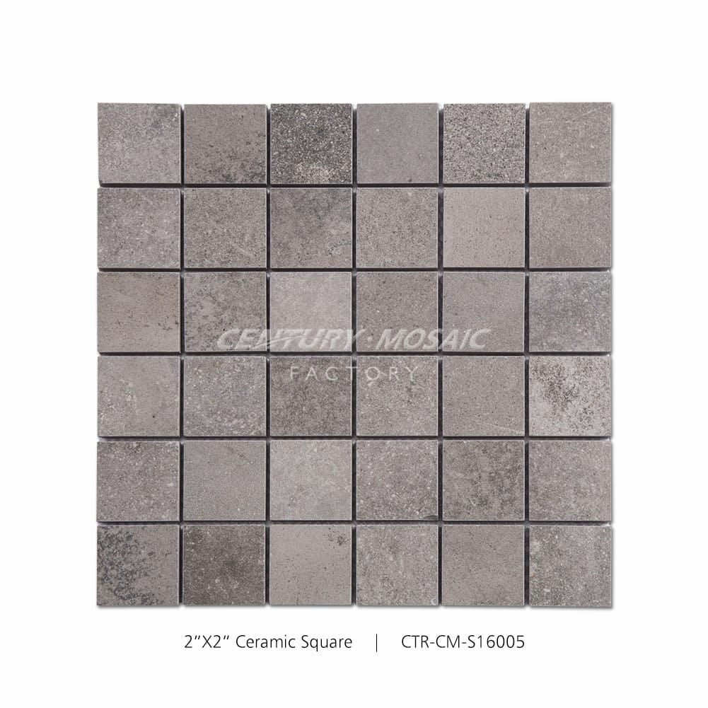 2'' Gray Ceramic Square Shape Mosaic Matte Wholesale