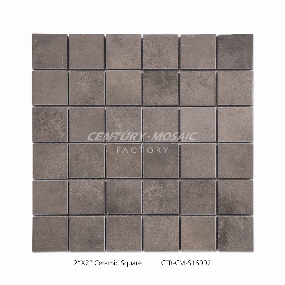 2'' Brown Ceramic Square Shape Mosaic Matte Wholesale