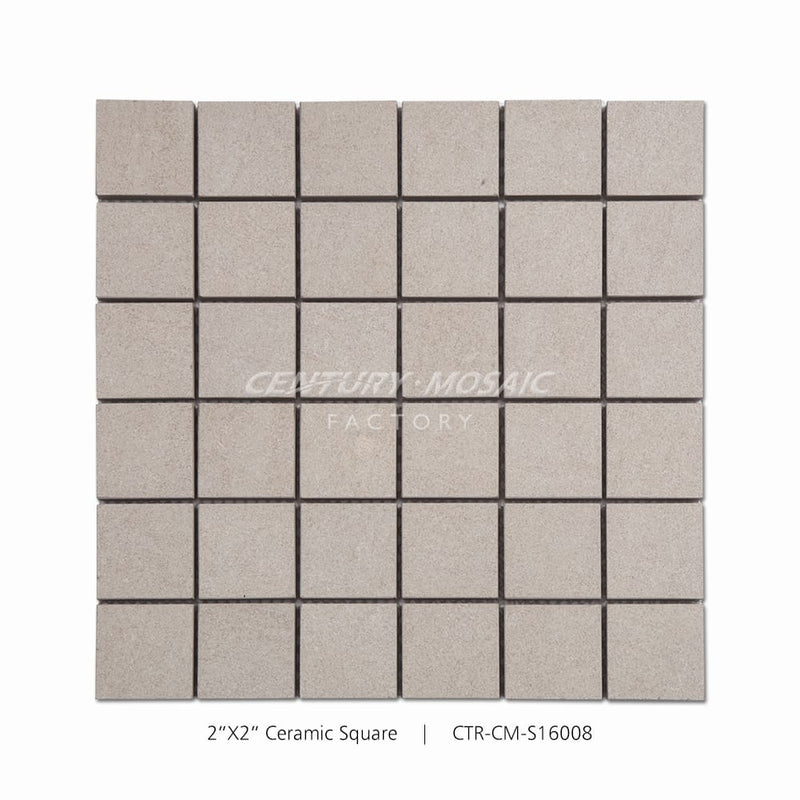 2'' Beige Ceramic Square Shape Mosaic Matte Wholesale