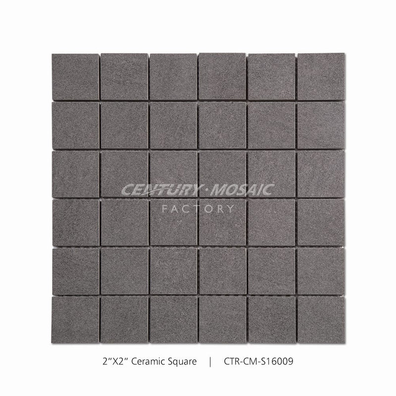 2'' Gray Ceramic Square Shape Mosaic Matte Wholesale
