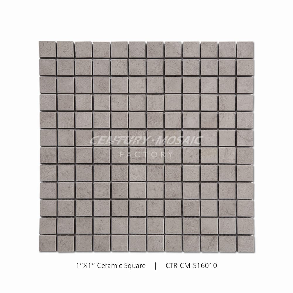 1'' Gray Ceramic Square Shape Mosaic Matte Wholesale