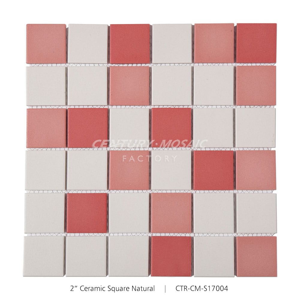 Mix Color Ceramic Square Shape Mosaic Red Matte Wholesale