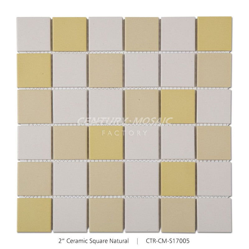 Mix Color Ceramic Square Shape Mosaic Yellow Matte Wholesale