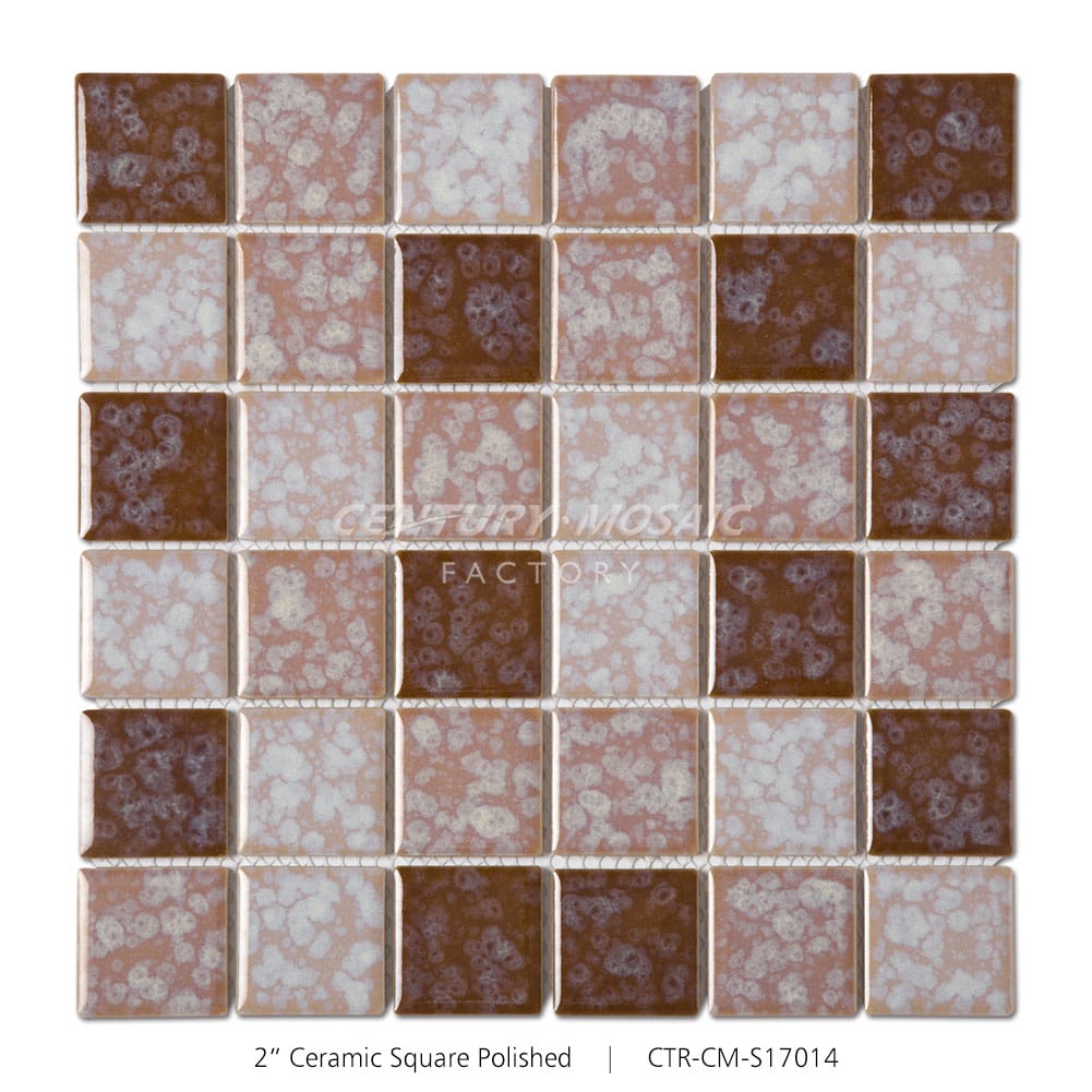 Ceramic Red 2” Square Mosaic Matte Wholesale