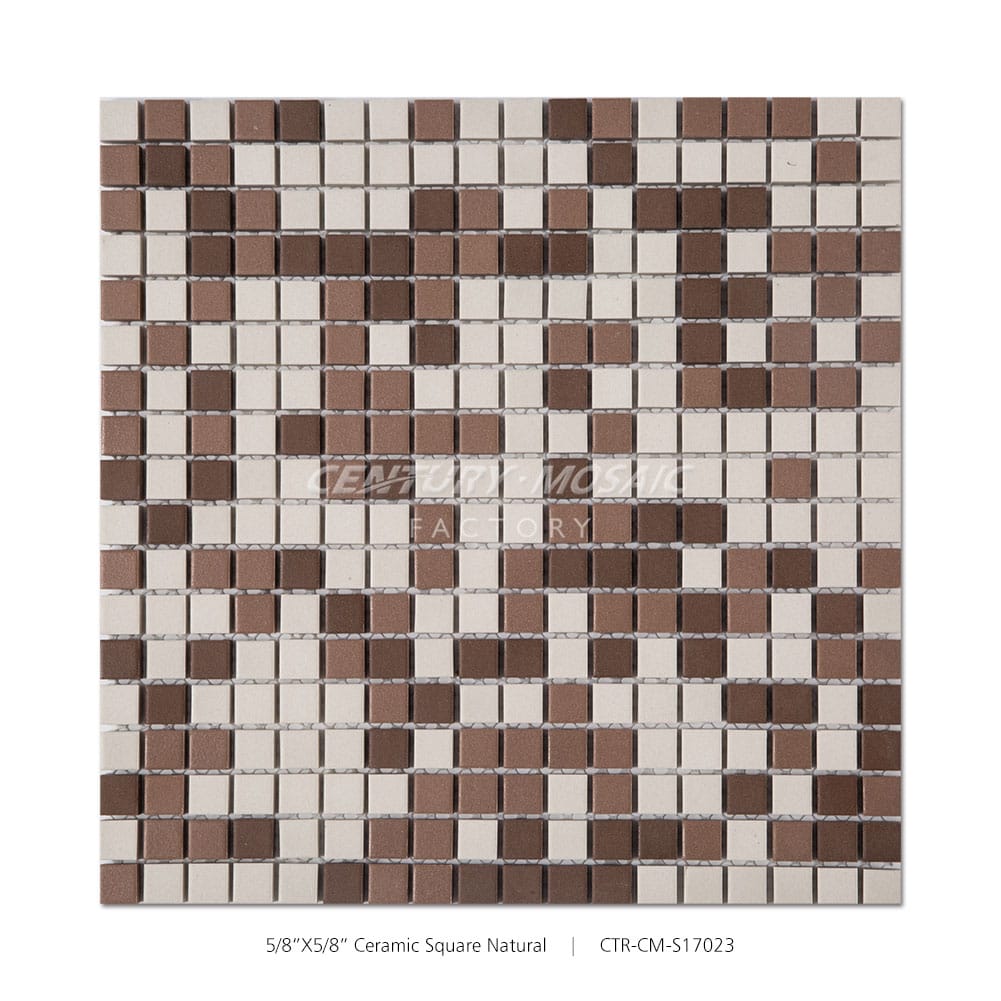 Ceramic Brown 5/8” Square Mosaic Matte Wholesale