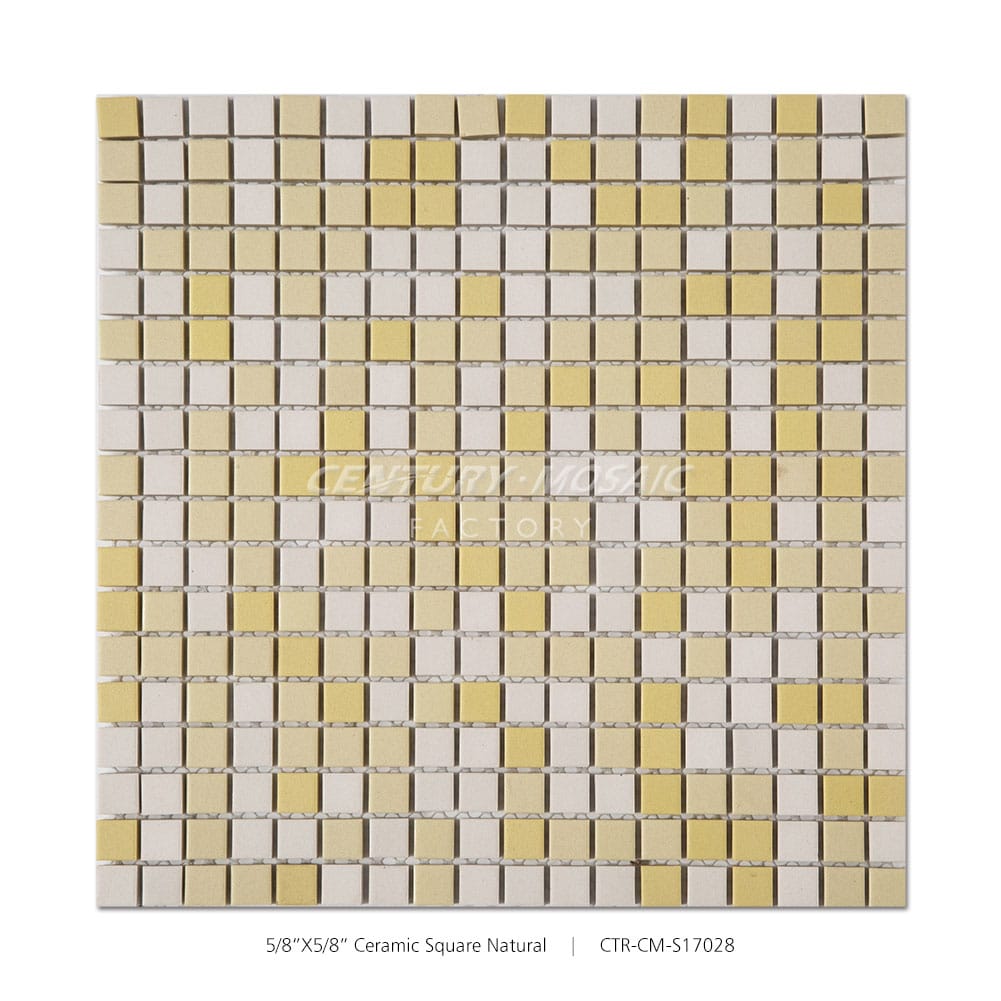 Ceramic Golden 5/8” Square Mosaic Matte Wholesale