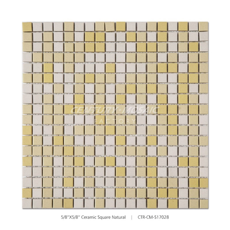Ceramic Golden 5/8” Square Mosaic Matte Wholesale