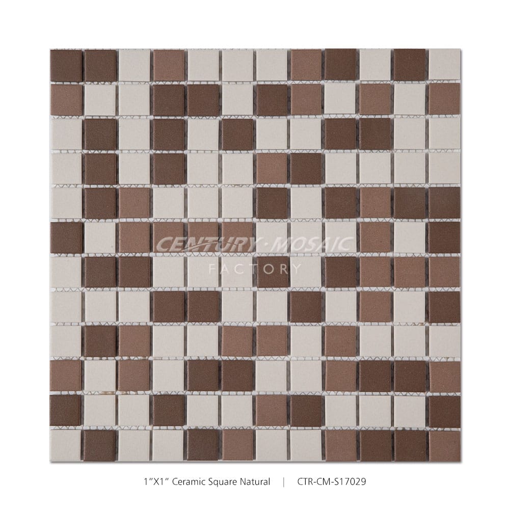 Ceramic Brown 1” Square Mosaic Matte Wholesale