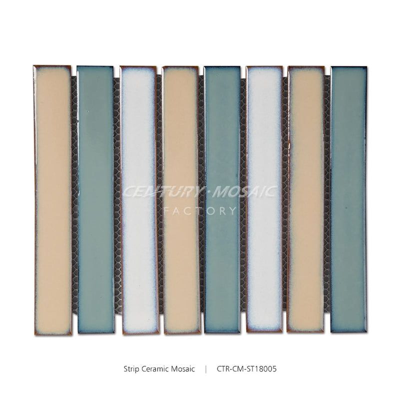 Strip Ceramic Mosaic Mix Color Matte Wholesale
