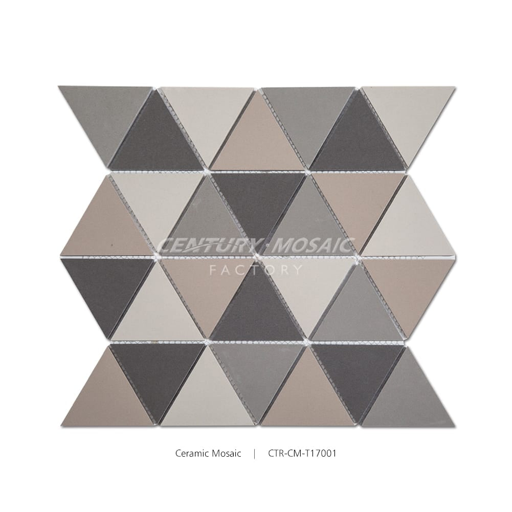 Ceramic Mixed Color Triangle Mosaic Matte Wholesale