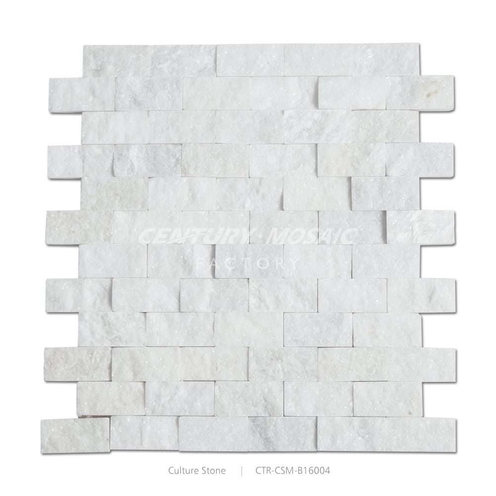 Natural Pure White Short Brick Chip Culture Stone Tile Wholesale