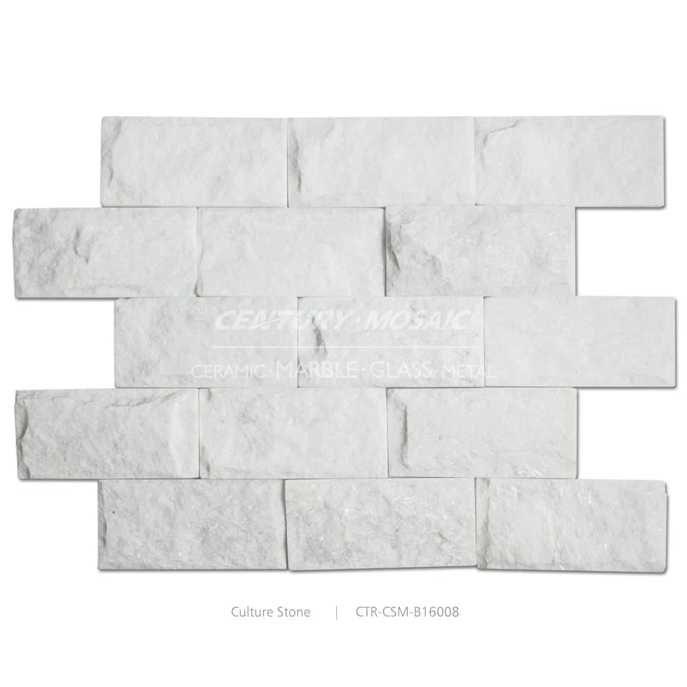 Natural White Big Chip Brick Stone Culture Stone Tile Wholesale