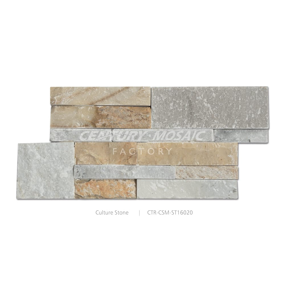 Natural Grey and Sand Color Random Culture Stone Split Surface Wholesale