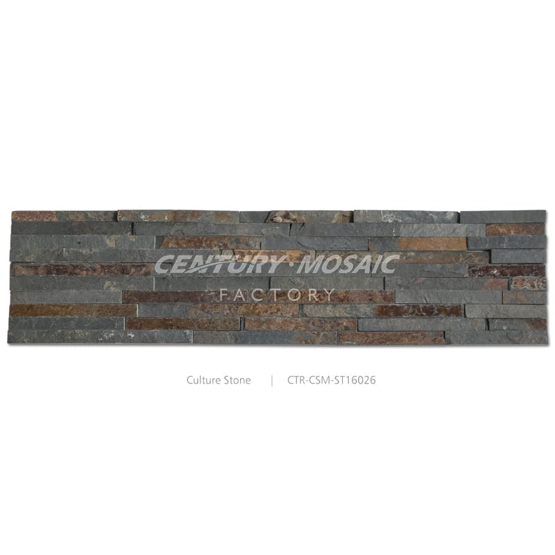 Natural Dark Grey and Brown Rust and Antique Split Finish Slate Culture Stone Wholesale