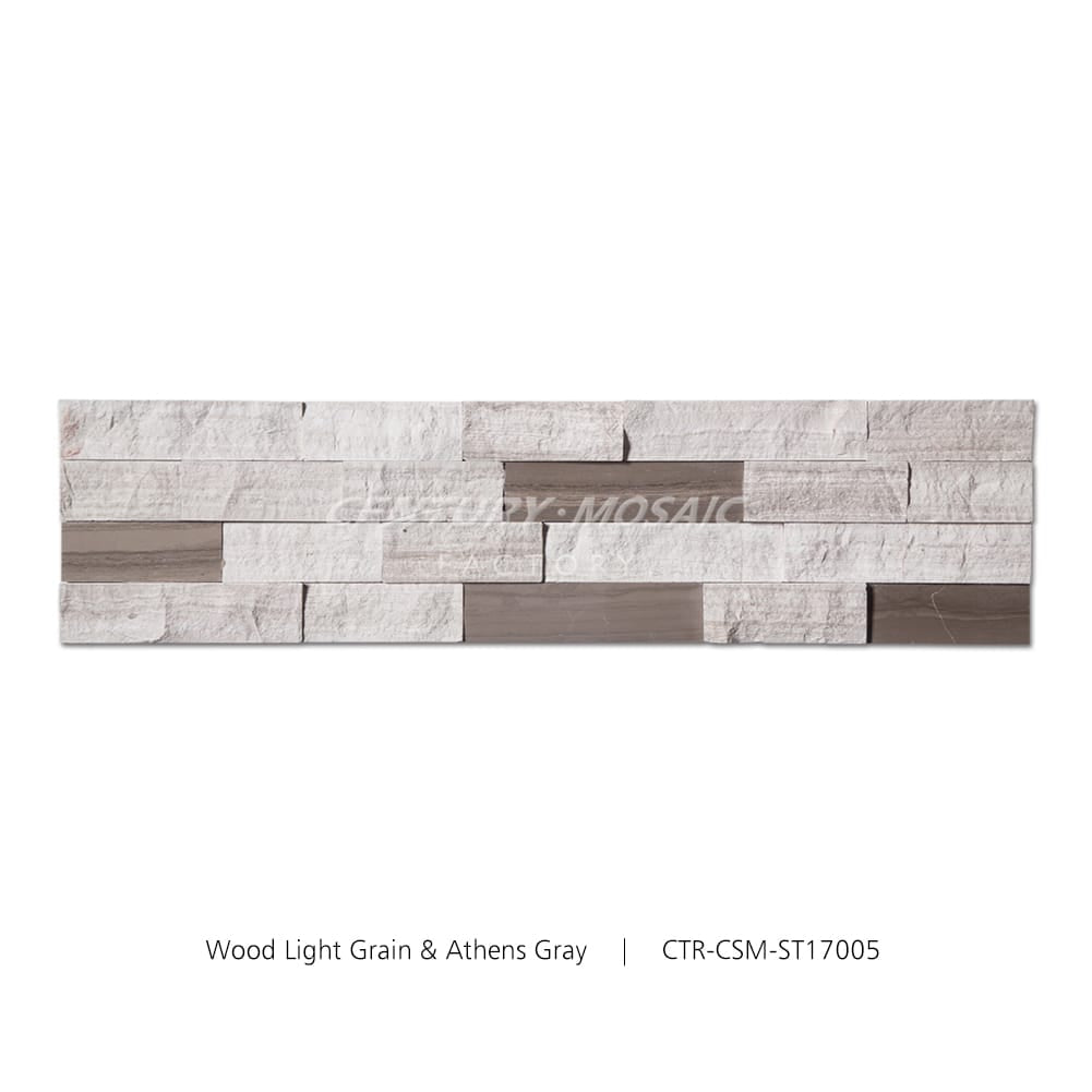 Wood Light Grain & Athens Gray 6"x24" Ledger Panels Wholesale