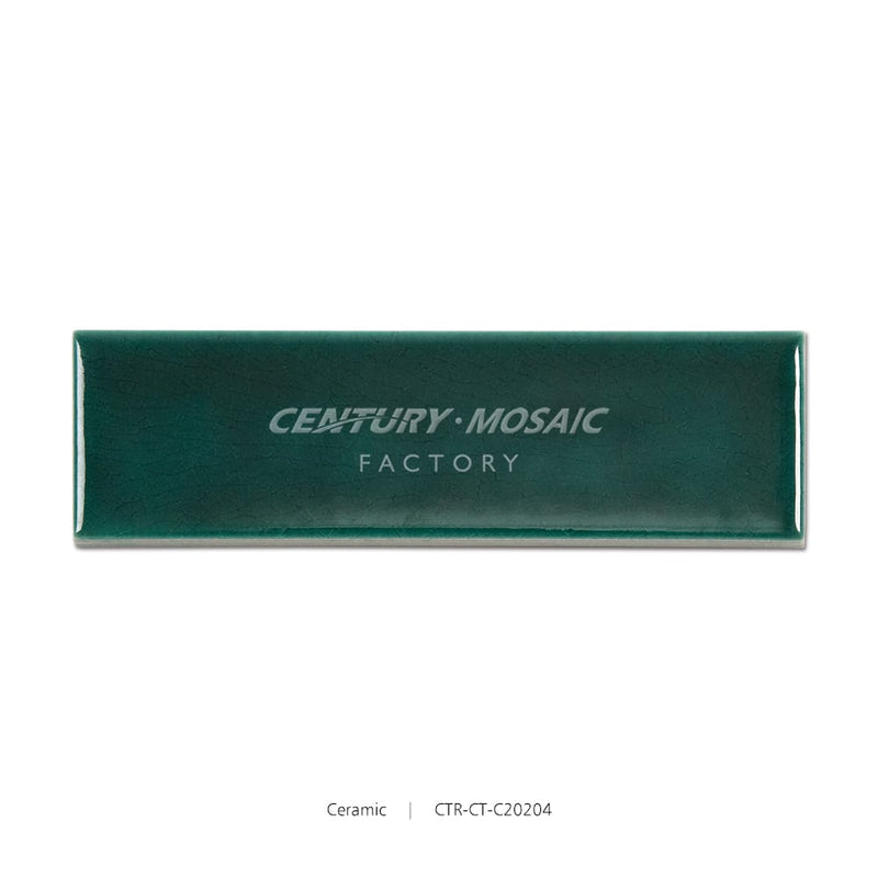 Ceramic Dark Green Ice Crackled Mosaic Tile Wholesale