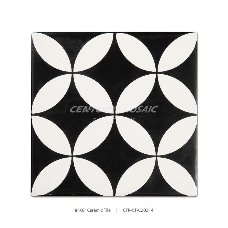 Ceramic Black 8”x 8” Tile Wholesale