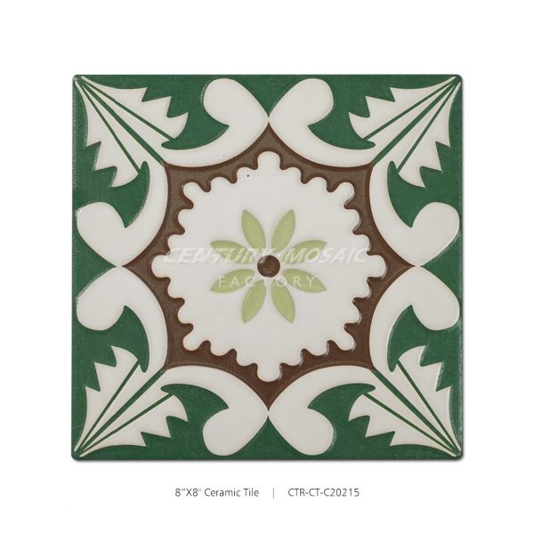 Ceramic Green 8”x 8” Tile Wholesale