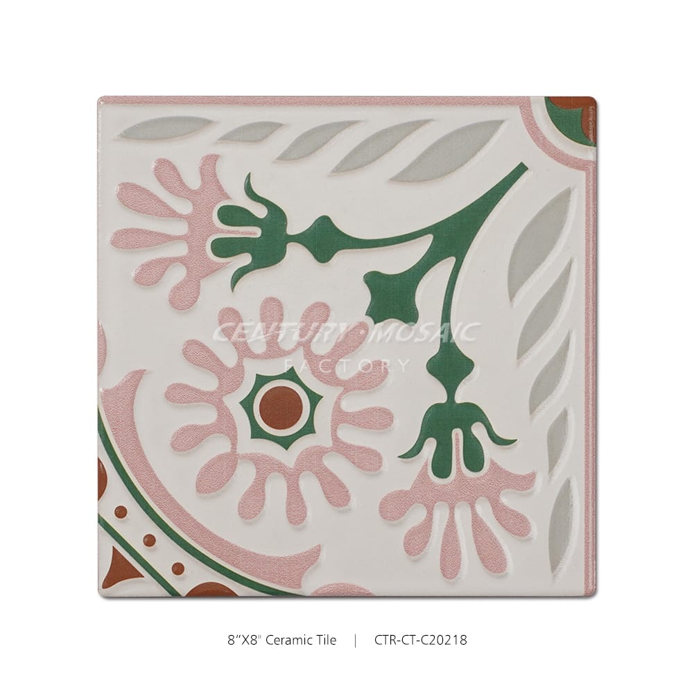 Ceramic Pink 8”x 8” Tile Wholesale