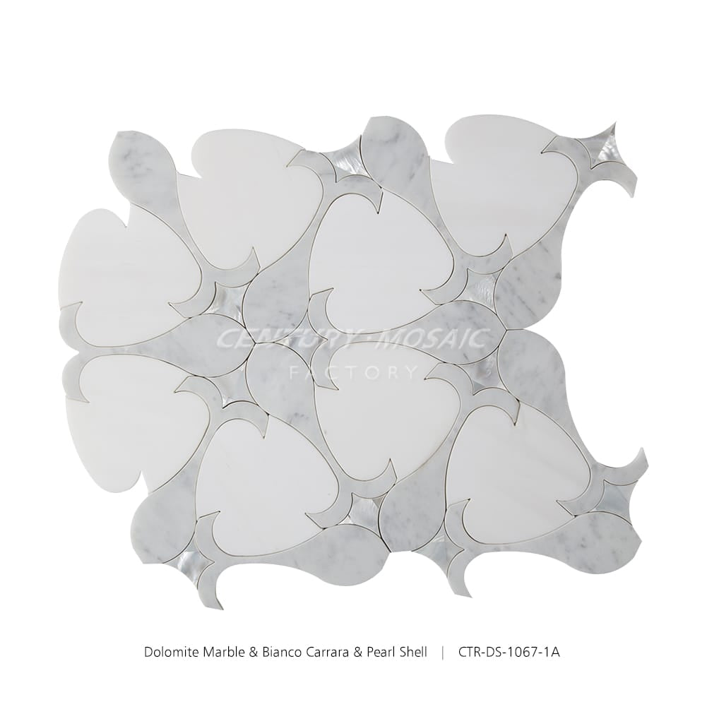 Whales Waterjet Marble White Mosaic Wholesale