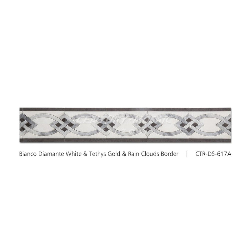 Bianco Diamante White &Tethys Gold &Toscana Grey Polished Border Wholesale