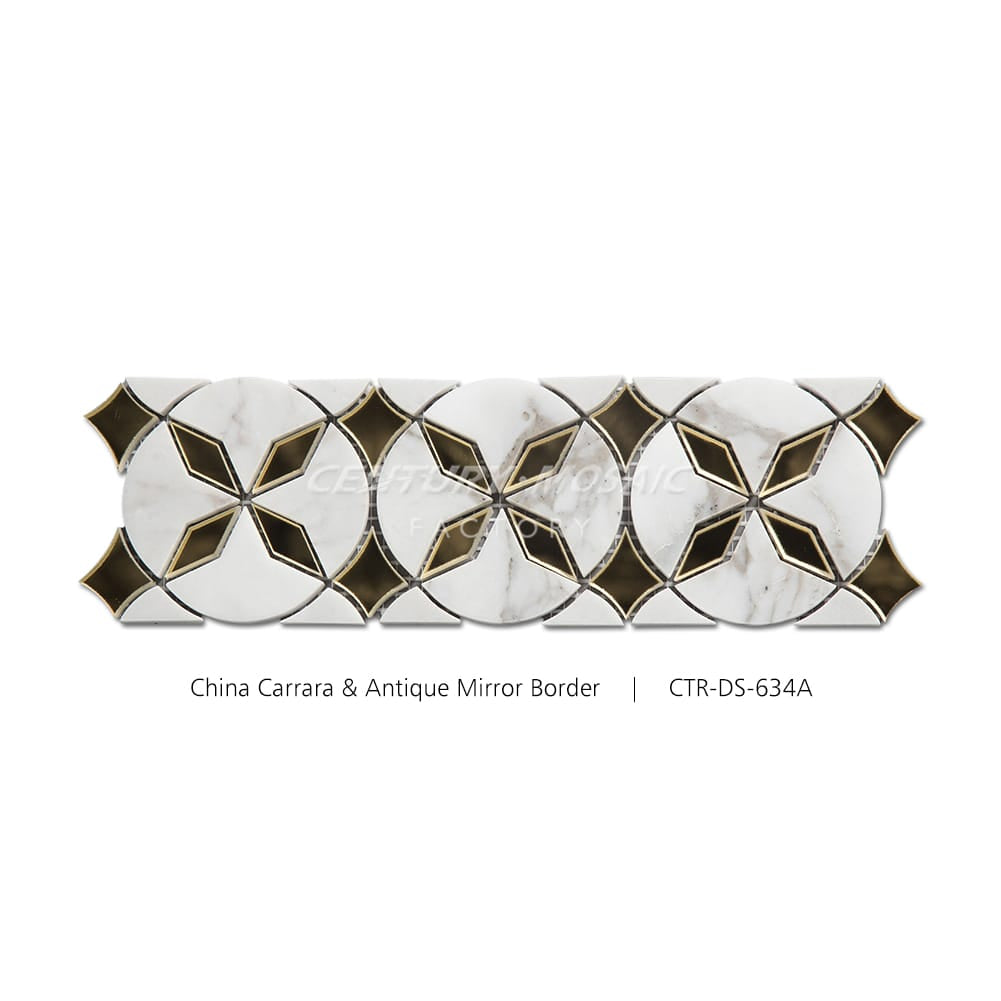 China Carrara & Antique Mirror Polished Border Wholesale