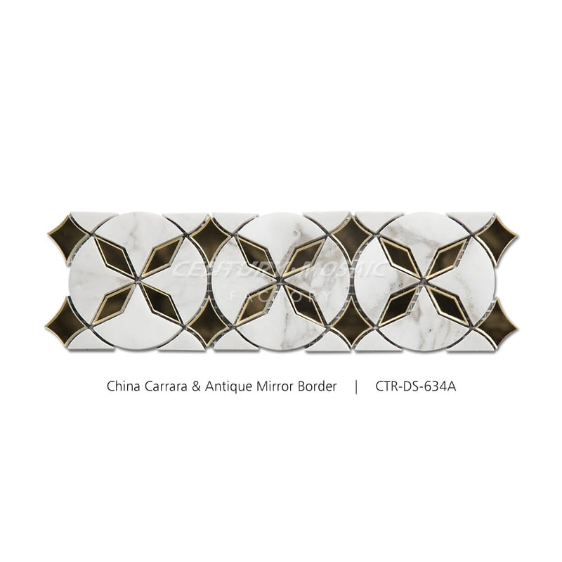 China Carrara & Antique Mirror Polished Border Wholesale