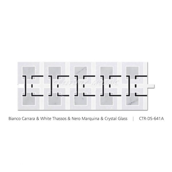 Ring Puzzle Marble Gray Polished Border Tile Wholesale