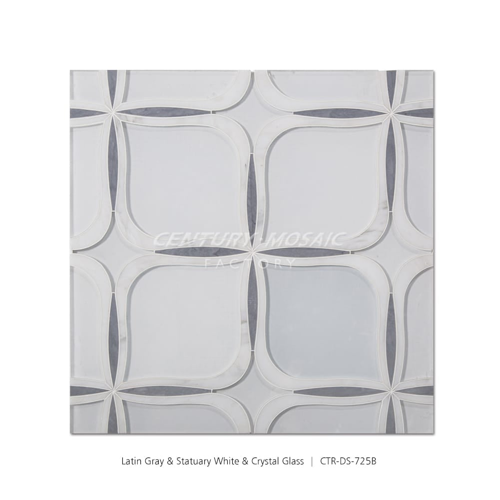 Aurora Waterjet Marble White Mosaic Wholesale