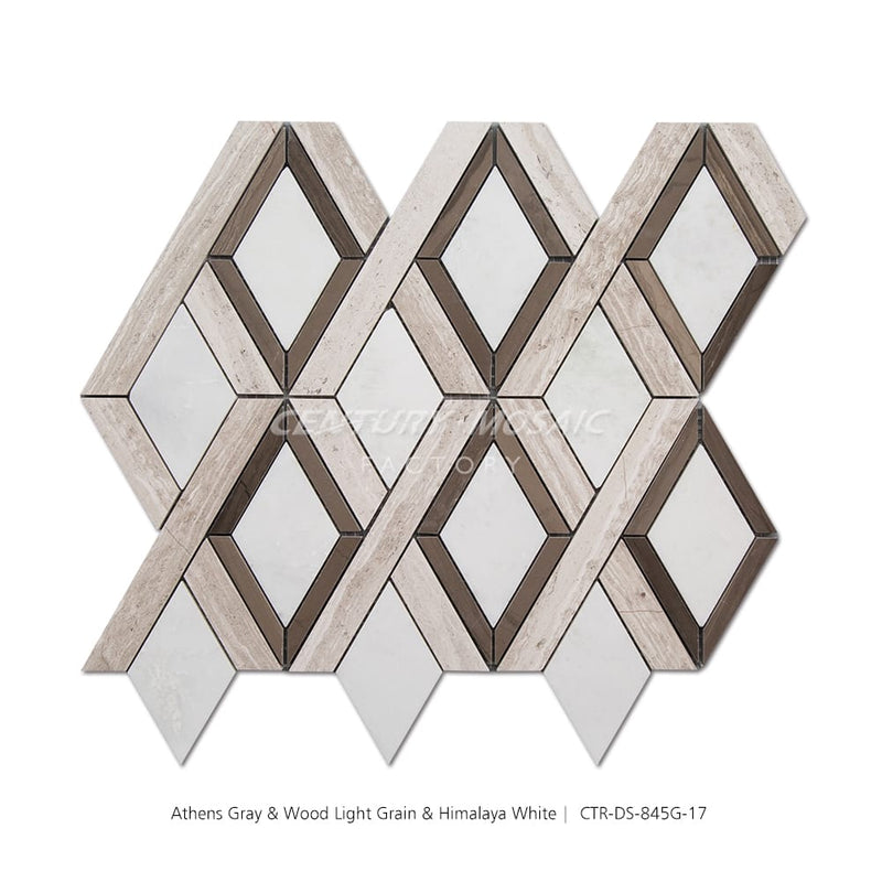 The Heart of Belgium Marble Brown Irregular Shape Polished Mosaic Wholesale