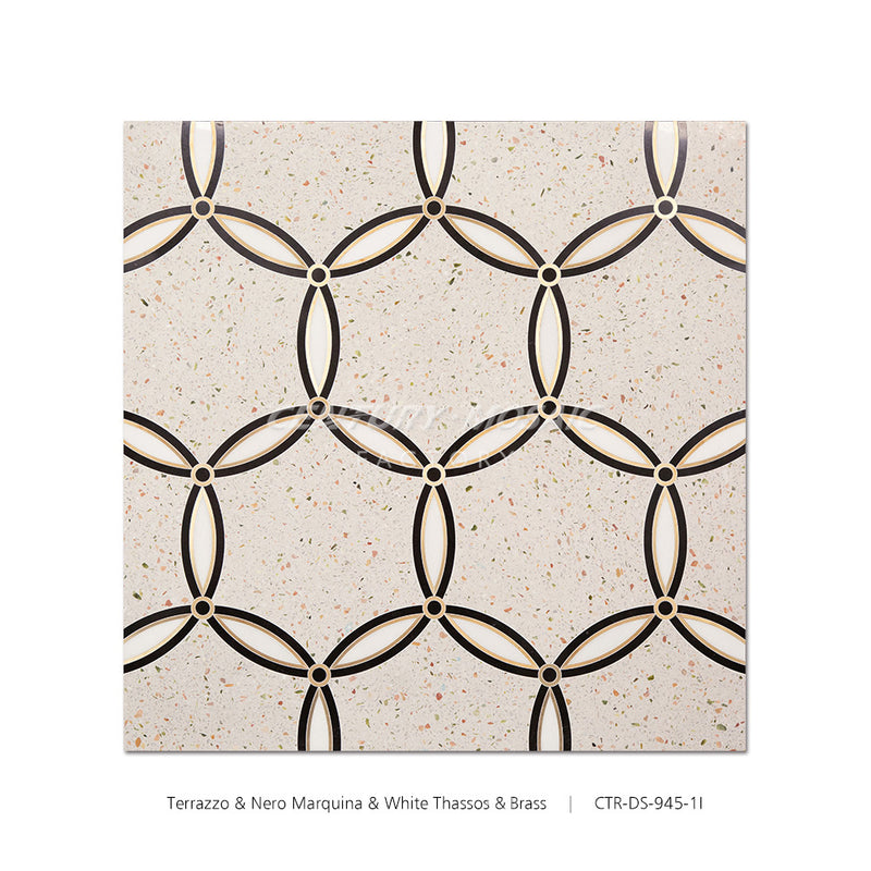 Prophecy Ball Waterjet Marble Beige Circle Mosaic Wholesale