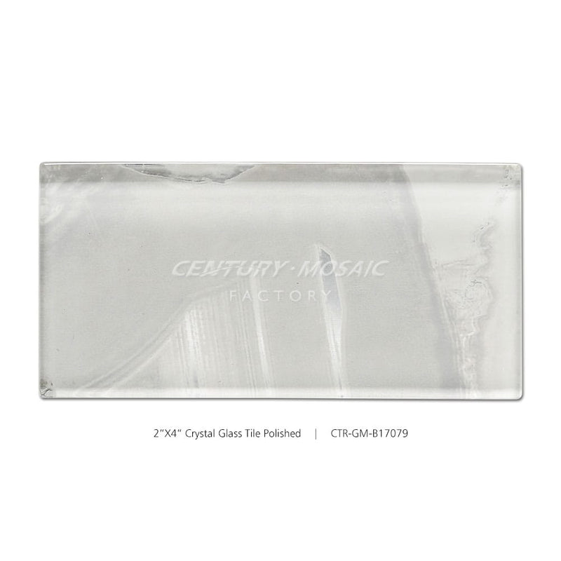 Crystal Glass White 2”x 4” Glossy Tile Wholesale
