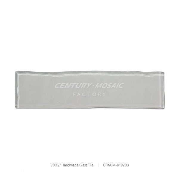 Crystal Glass Gray Handmade 3″x 12″ Glossy Tile Wholesale