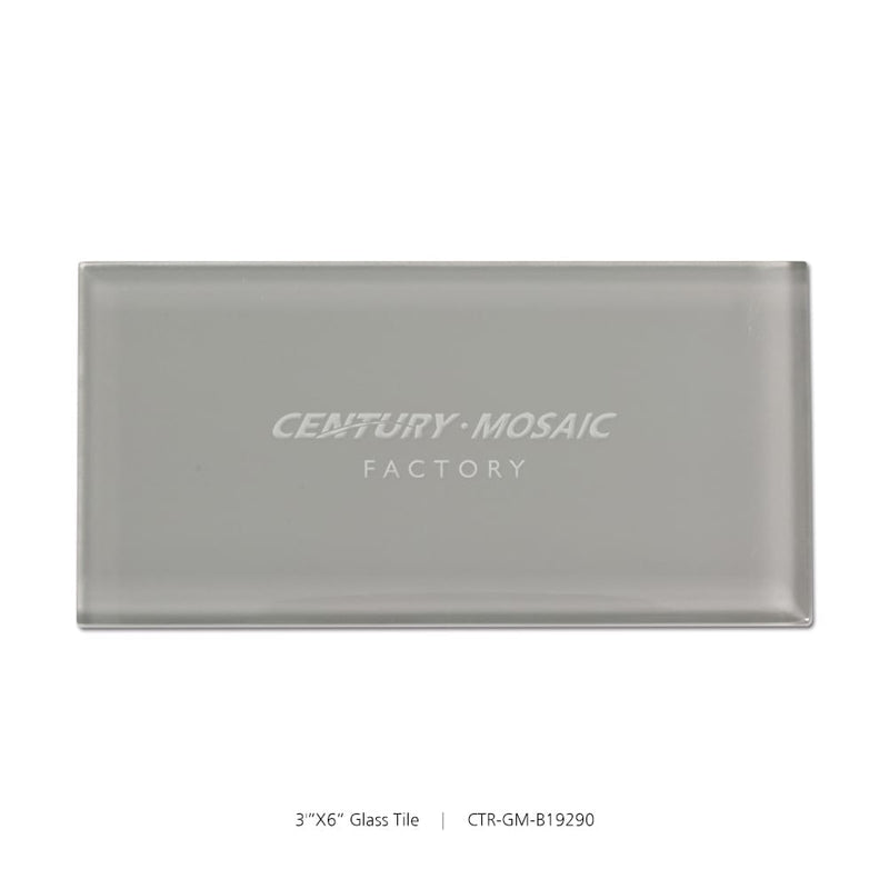 Crystal Glass Gray 3”x 6” Glossy Tile Wholesale
