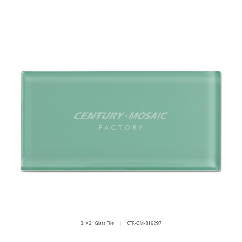 Crystal Glass Green 3”x 6” Glossy Tile Wholesale