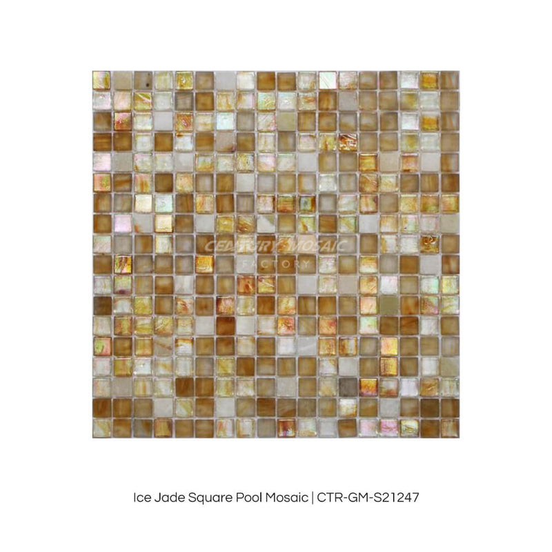 Ice Jade Square Swimming Pool Square Glass Mosaic Manufacturer