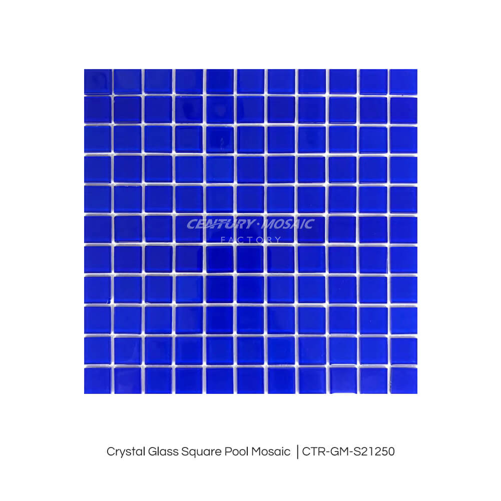 Crystal Glass Square Swimming Pool Square Glass Mosaic Manufacturer