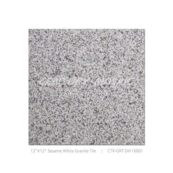 Sesame White Granite 12''x 12” Polished Tile Wholesale