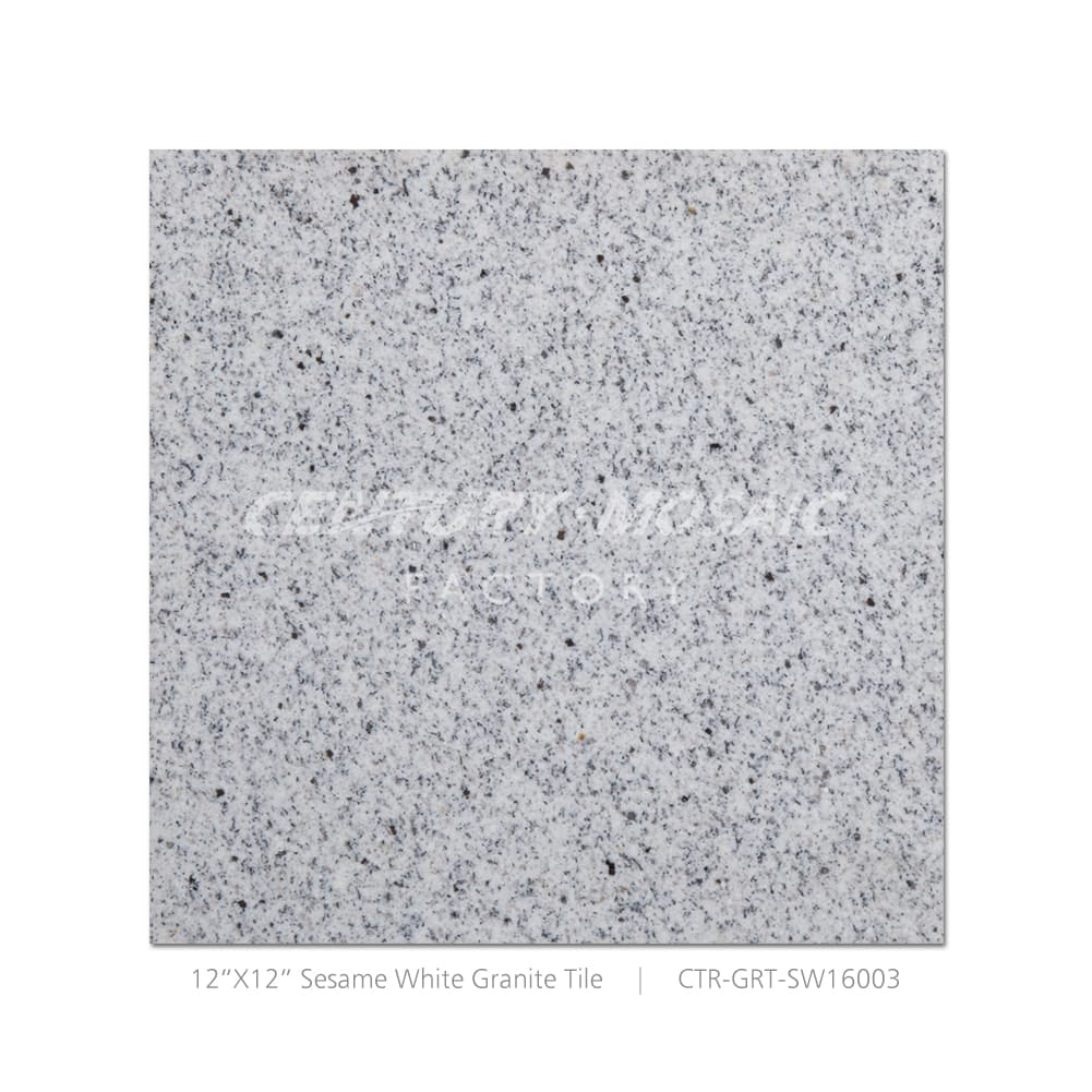 Sesame White Granite 12''x 12” Polished Tile Wholesale