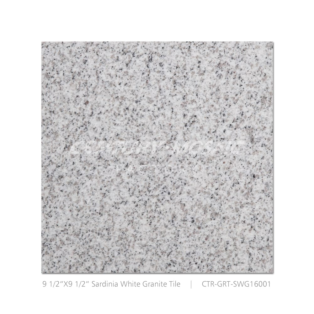 Sardinia White Granite 9 1/2''x 9 1/2” Polished Tile Wholesale ...